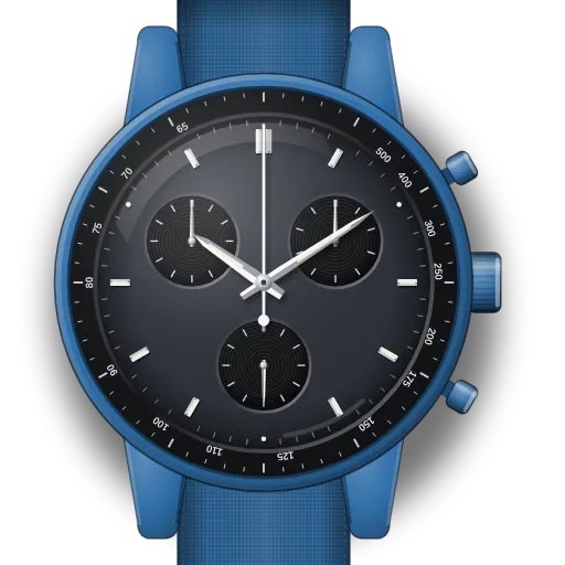Illustration of the MoonSwatch Mission on Earth dial (our own drawing, not a product photo)
