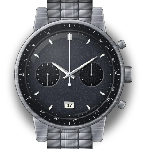 Illustration of the Omega Speedmaster '57 Co-Axial Master Chronometer dial (our own drawing, not a product photo)