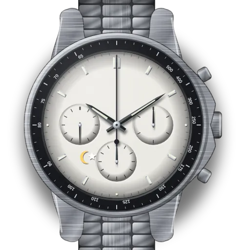 Illustration of the Omega Speedmaster Professional "Silver Snoopy Award" (2015, Apollo 13 45th) dial (our own drawing, not a product photo)