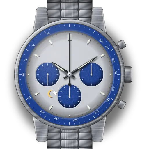 Illustration of the Omega Speedmaster "Silver Snoopy Award" 50th Anniversary dial (our own drawing, not a product photo)